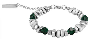 Troli Bead Bracciale made of steel with malachite