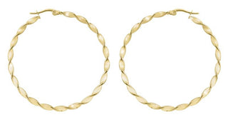 Troli Round gold-plated Orecchini 2 - 5 cm - Diameter: 4 cm