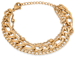 Troli Luxury triple Bracciale made of gold-plated steel