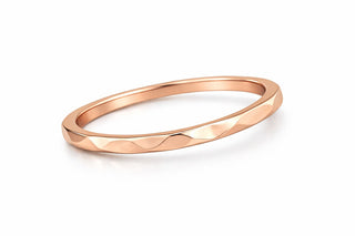 Troli Minimalist gold-plated Anello with a delicate Rose Gold design - Circuit: 59 mm
