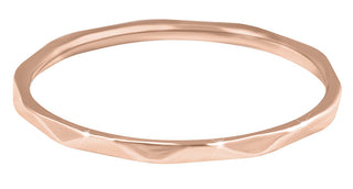 Troli Bague minimaliste plaquée or avec un délicat design en or rose - Circuit : 60 mm 