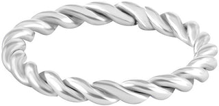 Troli Anello Moderno In Acciaio Ritorto - Circuito: 57 Mm