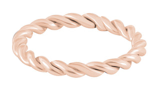 Troli Anillo Moderno Entrelazado Dorado Rosa - Circuito: 50 Mm 