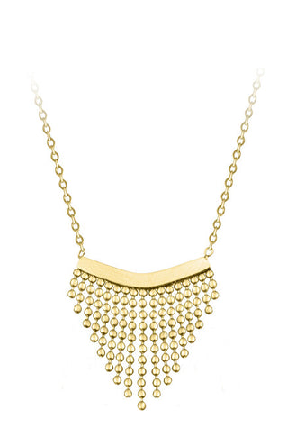 Troli Modern steel Collana with Chains Gold ornament