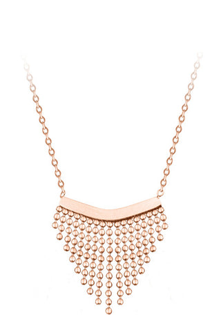 Troli Modern steel Collana with Chains Rose Gold ornament