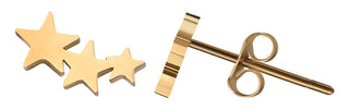 Troli Longitudinal gold-plated Orecchini with stars
