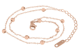Troli Modern gilded leg chain made of Globe Rose Gold steel