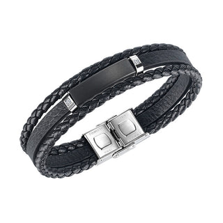 Troli Bracciale In Pelle Alla Moda Con Ornamenti In Acciaio Pelle