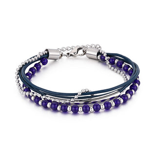 Troli Bracciale Con Perline Blu Vesb0521S-D