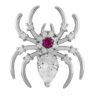 Troli Spider-Shaped Brooch Without Tempo With Crystals Ks-225 
