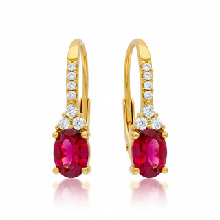 Kalace Beautiful gold-plated Orecchini with fuchsia zircons PO/SEC2747G