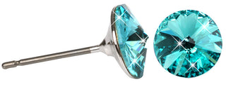 Levien Orecchini A Bottone Sottili Rivoli Light Turquoise