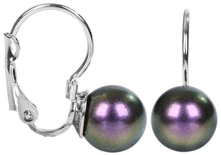 Levien Charming Orecchini with Pearl Iridescent Purple flap