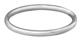 Troli Anello In Acciaio Argentato Delicato E Minimalista - Circuito: 57 Mm
