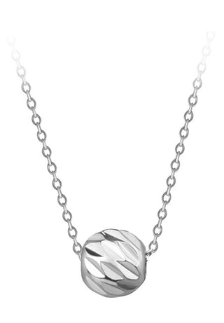Troli delicato steel Collana con Globe Silver Ciondolo