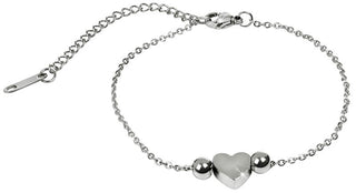 Troli Thin steel Bracciale with heart