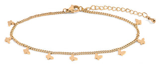 Troli Delicate Gold-Plated Ankle Chain with Bow 
