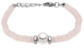 Troli Braccialetto Di Perline Rosa Delicato Con Perla Vesb0712S-C-Pet