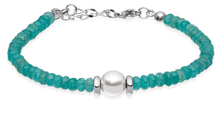 Troli Bracciale Con Perline Turchesi Delicate E Perla Vesb0712S-B