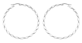 Troli Steel round Orecchini 2 - 5 cm - Diameter: 5 cm