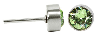 Levien Chaton Peridot glittering steel Orecchini