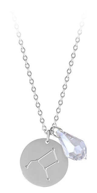 Troli Collana In Acciaio Scale Con Zircone (Catena, 2 Ciondoli)