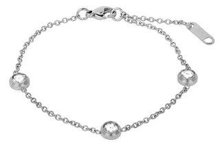 Troli Bracciale In Acciaio Con Ornamenti Scintillanti