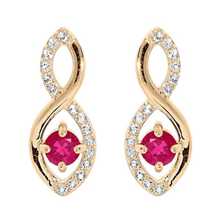 Kalace Charming gold-plated Orecchini with fuchsia zircons PO/SE09089C