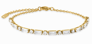 Troli Affascinante Bracciale Placcato Oro Con Cristalli