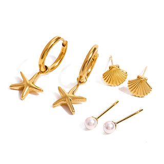 Troli Charming set of gold-plated Orecchini (3 pairs) VJDEW2410005