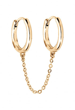 Troli Orecchino Singolo Originale Placcato Oro Con Catena Po/Se10528A