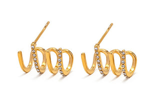 Troli Pendientes asimétricos originales chapados en oro Vaajde2302087G 