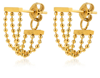 Troli Original gold-plated Orecchini with chains