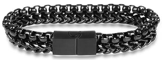 Troli Pulsera de Hombre de Acero Negro 