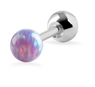 Troli Orecchini Piercing Con Opale Sintetico Viola