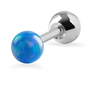 Troli Blue Synthetic Opal Piercing Earring 
