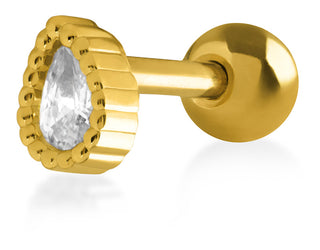 Troli Piercing gold-plated drop Orecchini