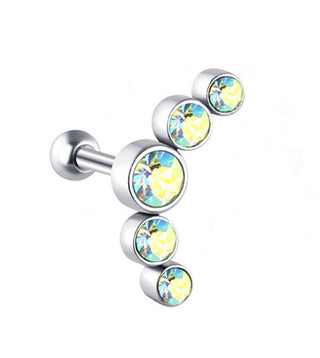 Troli Long steel single Orecchino con colored zircons VHLLE00669SC
