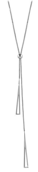 Troli Sliding Necklace in Steel with Triangles 