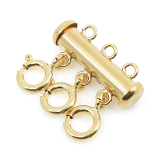 Troli Gold-plated separating clasp per 3 chains e bracelets