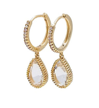 Troli Orecchini Rotondi Placcati Oro Con Zircone Vbe008 G