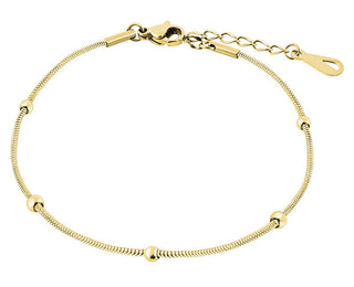 Troli Gold-plated steel ankle chain con Hadek balls