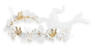 Troli Elaborata Fascia Per Capelli Con Perle E Fiori