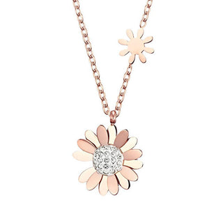 Troli Affascinante Collana In Bronzo Con Fiori Vsn004R-Pet