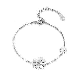 Troli Charming steel Bracciale with flowers VSB006S-PET