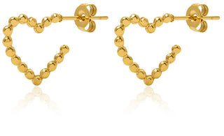 Troli Romantici Orecchini Placcati In Oro A Forma Di Cuore