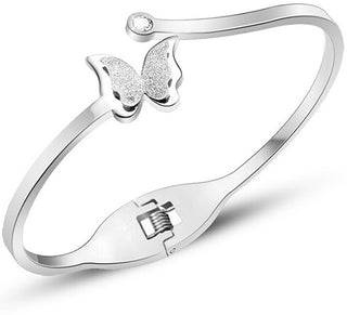 Troli Romantic butterfly Bracciale Metal Butterfly KBS-154-SIL