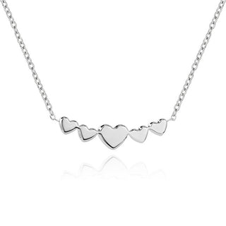 Troli Romantic steel Collana with hearts VEDN0330S