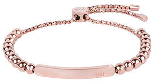 Troli Pink gold-plated Bracciale with steel beads