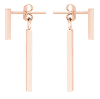 Troli Orecchini In Acciaio Dorato Rosa Patatine Fritte